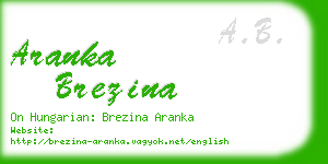 aranka brezina business card